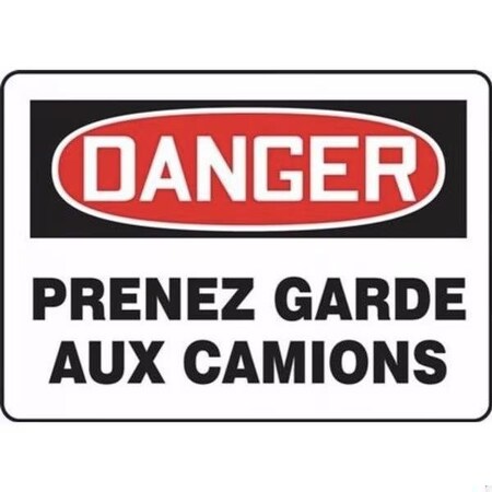 Accuform BILINGUAL FRENCH SIGN  TRAFFIC FRMVHR005XL FRMVHR005XL
